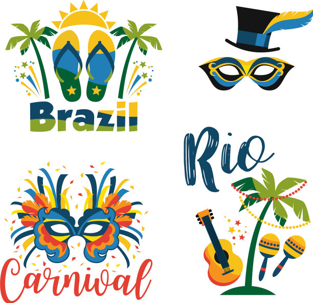 巴西狂欢节大集合的标志图片下载