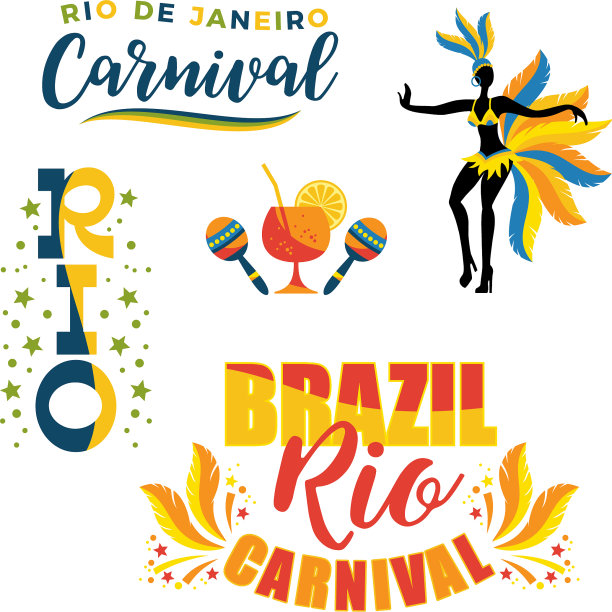 巴西狂欢节大集合的标志图片下载