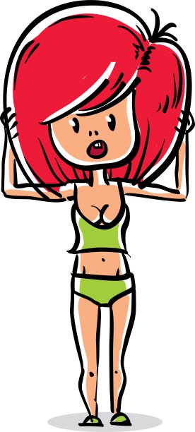 全身肖像的惊讶性感的女人图片下载