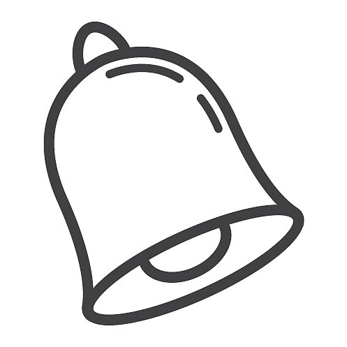 学校铃铛线性图标和学校图片下载