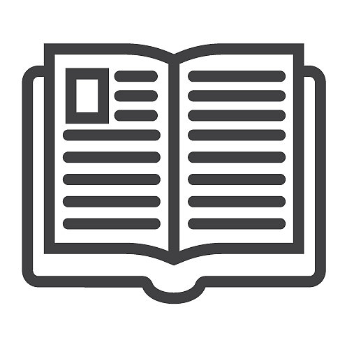 打开的书本线条图标教育和学校图片下载