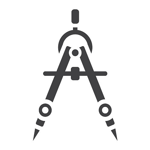 分隔器实体图标建筑师和几何图片下载