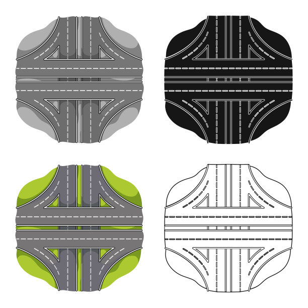 卡通风格的Autobahn单图标图片下载