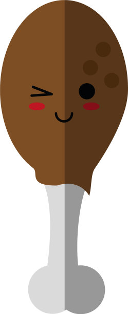 卡哇伊鸡腿的图标形象图片下载