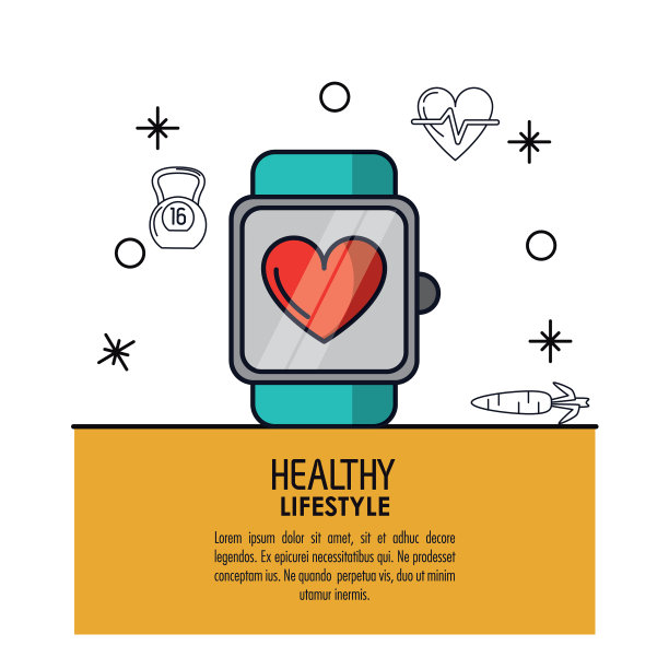 白色背景装饰的海报健康图片下载