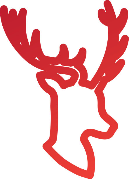 圣诞装饰动物鹿角图片下载