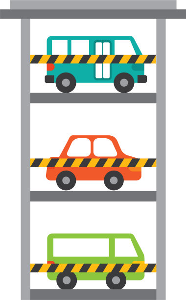 停车场，建筑，汽车，巴士，面包车，商业车辆图片下载