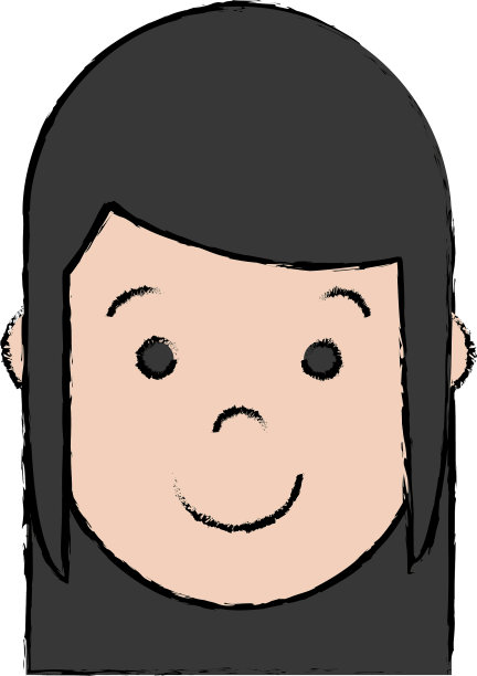 卡通女人微笑图标图片下载