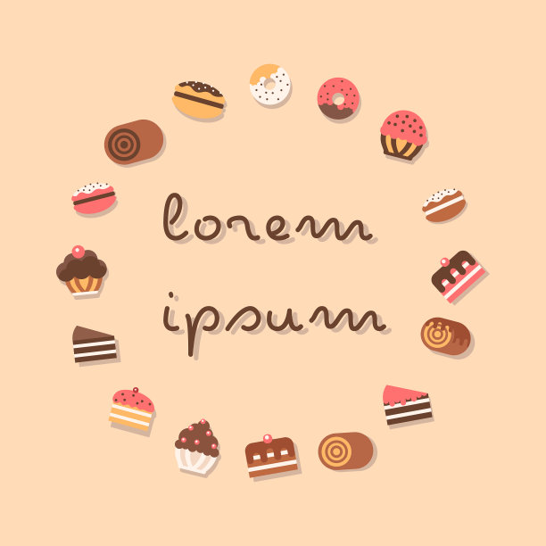 蛋糕，松饼和所有美味的公寓图片下载