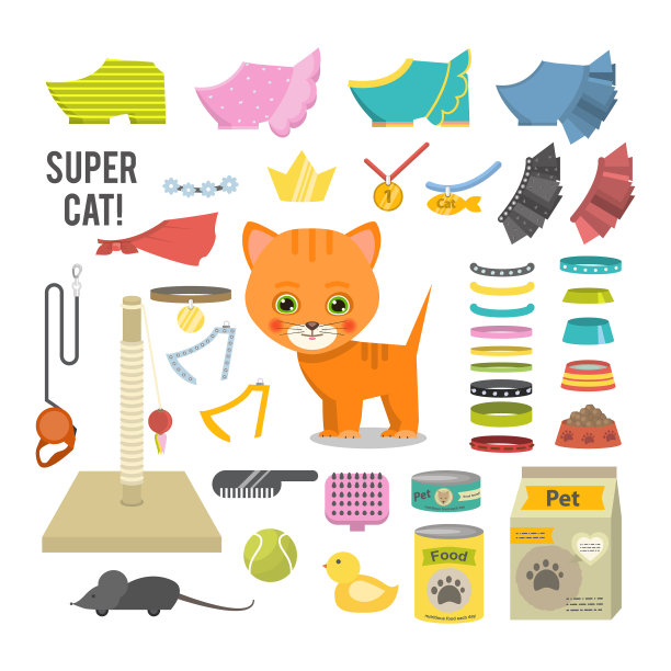 猫和配件图片下载