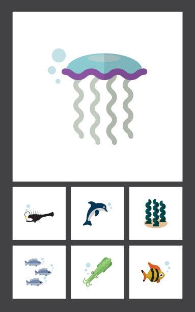 平图标海金枪鱼嬉戏鱼和图片下载