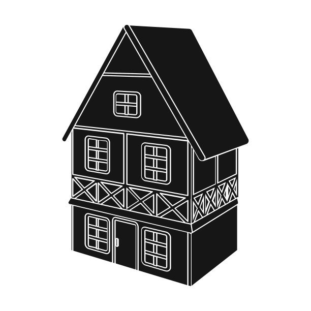 风格化的英式别墅图片下载