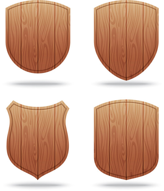 一组空的木制形状图片下载