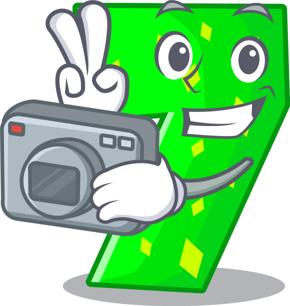 石墙上的摄影师卡通七号图片下载