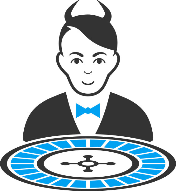 魔鬼轮盘赌经销商扁平图标图片下载