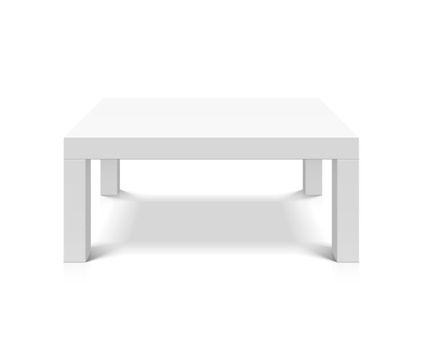 白色空方桌图片下载