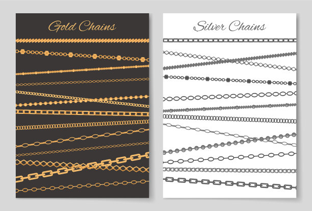 金银链广告条幅套装图片下载