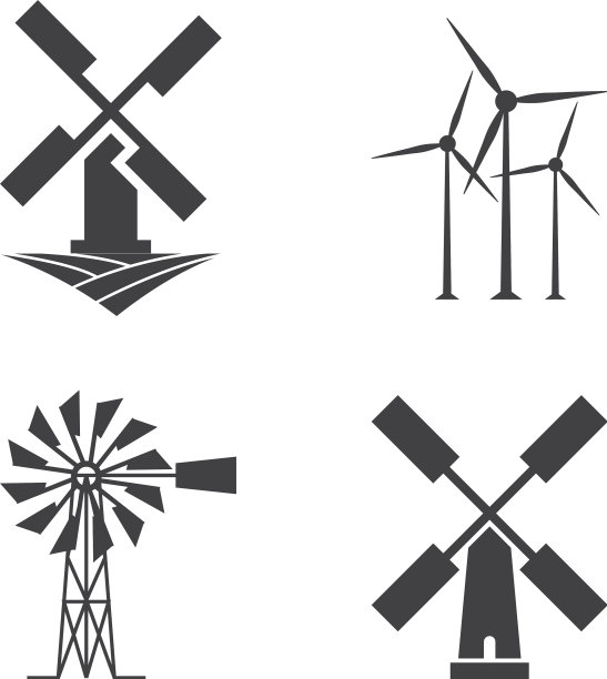 风车logo设计模板图片下载