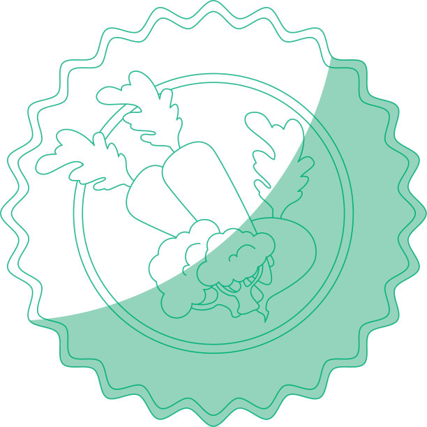 孤立蔬菜圆形图标图片下载