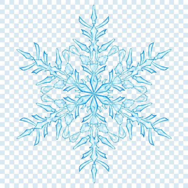 半透明的圣诞大雪花图片下载