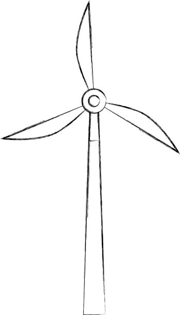 替代能源可再生的风车图片下载