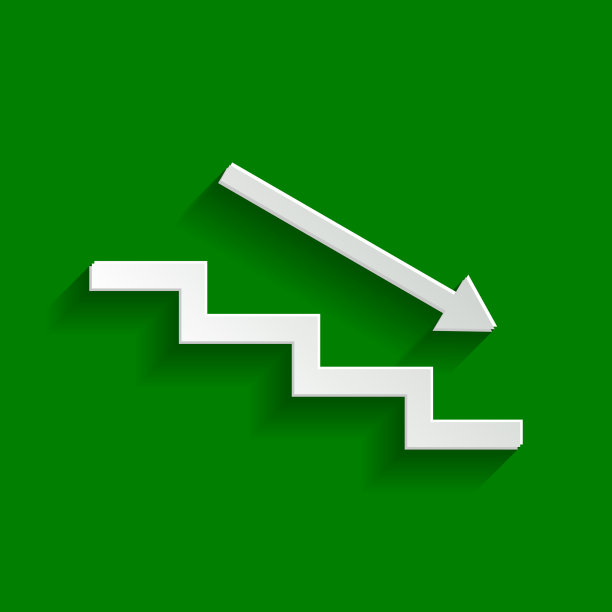 楼梯与箭头纸白色图标图片下载