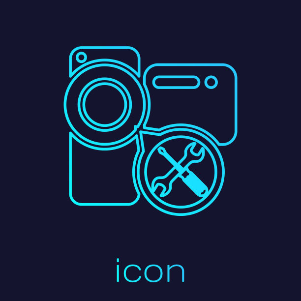 绿松石线摄像机与螺丝刀和图片下载