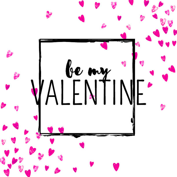 情人节卡片，粉红色的心图片下载