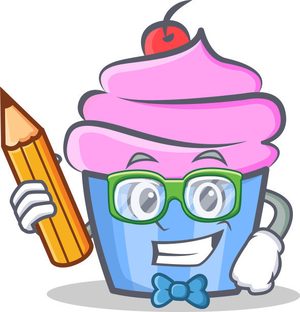 学生纸杯蛋糕人物卡通风格图片下载