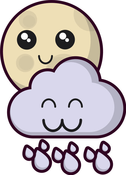 月亮和云的图标图片下载