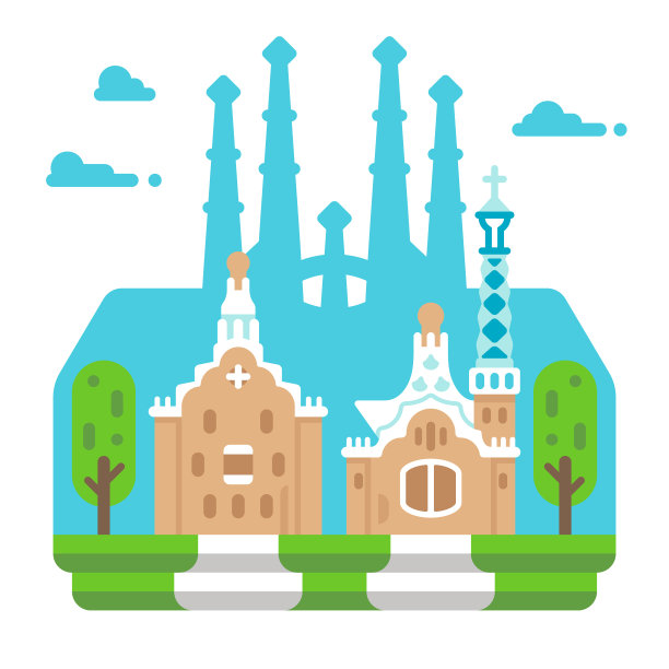 平坦设计的金龟子公园图片下载