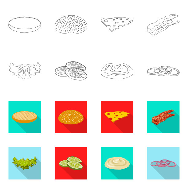 汉堡和三明治符号图片下载