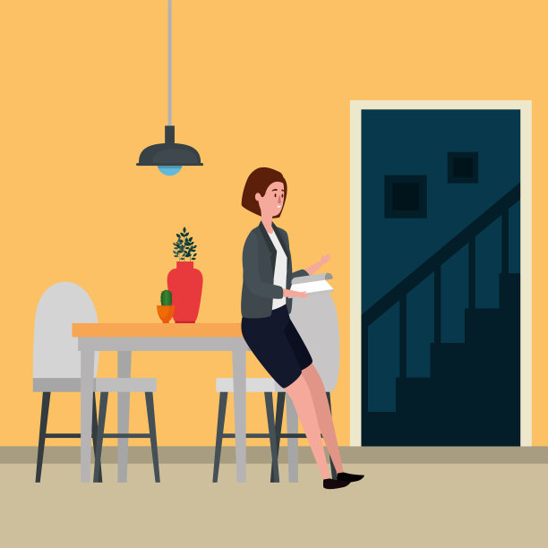 女人在餐厅的场景图片下载