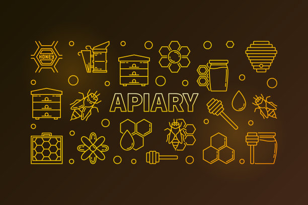 养蜂场和养蜂场呈线性图片下载