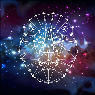 摘要多边形三角兽狮子图片下载