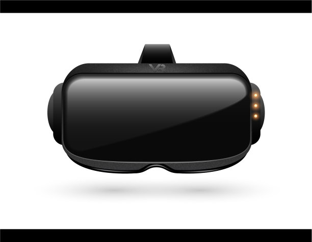 逼真的3d虚拟现实耳机盒特写图片下载