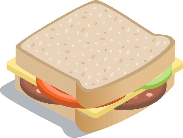等距的三明治图片下载