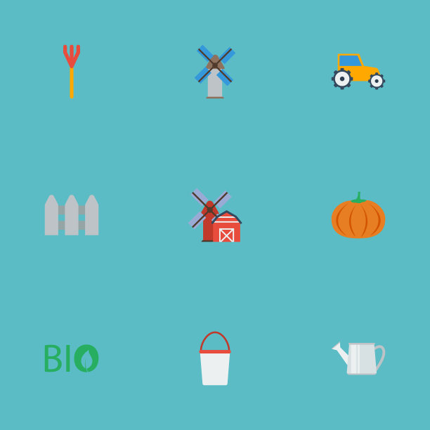 平面图标栽培葫芦景观图片下载