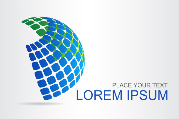 标志风格化球形表面与抽象图片下载