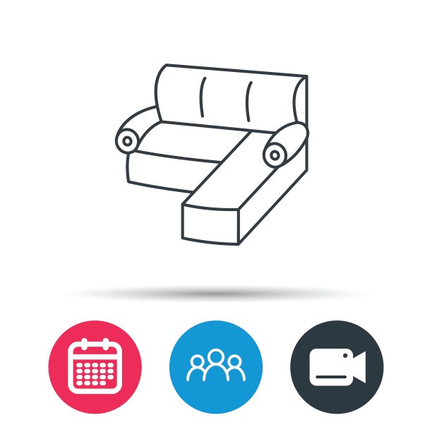 角落沙发图标舒适的沙发标志图片下载