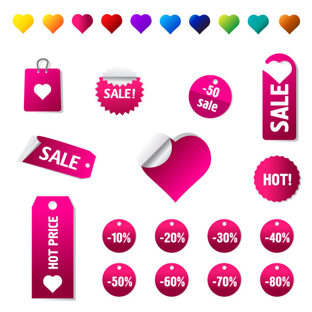 销售和促销标签收集eps 10图片下载