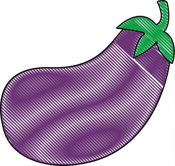 孤立的可爱的茄子图片下载