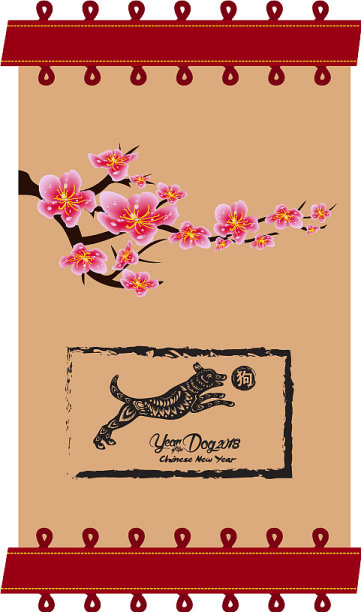 樱花背景樱花旗图片下载