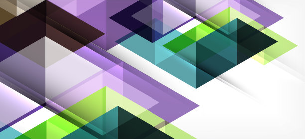 彩色重复三角形现代几何图片下载