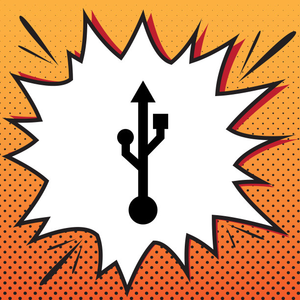 Usb标志漫画风格的图标图片下载