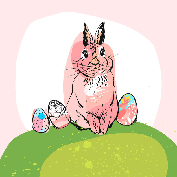 手绘抽象拼贴滑稽海报图片下载