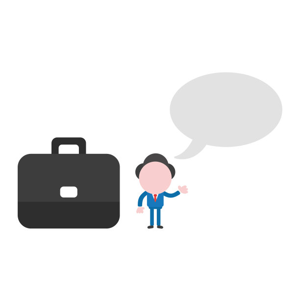 商人性格与空白言论泡图片下载