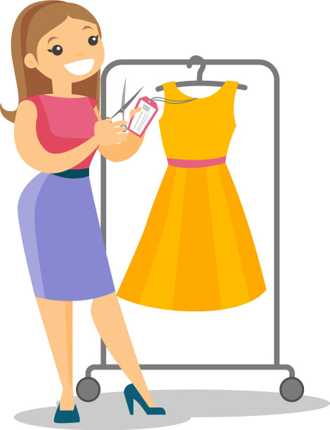 白种女人给新衣服降价图片下载