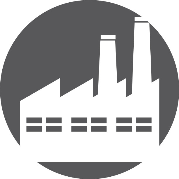 工厂建筑孤立图标图片下载