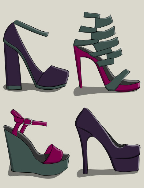 这是一款夏日女鞋，穿着高跟鞋图片下载